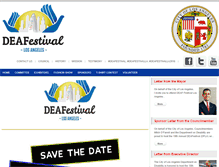Tablet Screenshot of deafestivalla.org